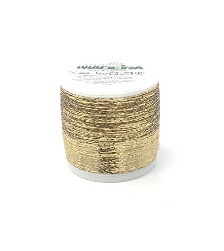 MADEIRA Metallic No.120 1000m Gold - Metallisiertes Beilaufgarn zum Mitstricken - 16 Farben von MADEIRA