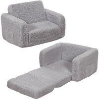 1-teiliges faltbares Kindersofa, 2-in-1-Kinderschlafsofa-Sessel für Schlafzimmer und Spielzimmer – Grau 1-teiliges faltbares Kindersofa, 2-in-1-Kinderschlafsofa-Sessel für Schlafzimmer und Spielzimmer – Grau von MAEREX
