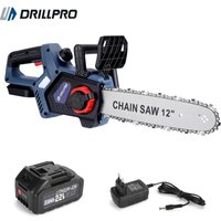 12 Zoll kabellose elektrische Kettensäge mit Bürstenlos Motor, 3300 U/min, 22V mit 1x 3,0Ah Akku, Akku-Kettensäge mit Kunststoffbox 12 Zoll kabellose elektrische Kettensäge mit Bürstenlos Motor, 3300 U/min, 22V mit 1x 3,0Ah Akku, Akku-Kettensäge mit Kunststoffbox von MAEREX