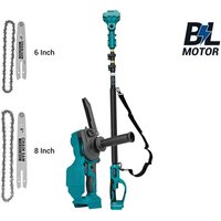 2-in-1-Akku-Kettensäge. Elektro-Gartenschere mit Stiel, Teleskopstange 130–248 cm, ohne Akku, 6- und 8-Zoll-Führung von MAEREX