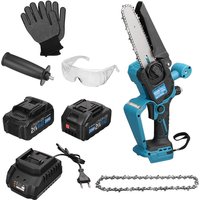 6 Zoll Akku-Kettensäge bürstenlos 21V mit 2x 3,0Ah Akku, LED-Licht, automatische Kettenspannung, Öltank, leicht & tragbar für Holzschnitt 6 Zoll Akku-Kettensäge bürstenlos 21V mit 2x 3,0Ah Akku, LED-Licht, automatische Kettenspannung, Öltank, leicht & tragbar für Holzschnitt von MAEREX
