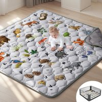 Baby Spielmatte Krabbelmatte Boden Spielunterlage Laufstallmatte, Rutschfeste Faltbar, 125x125 cm von MAEREX