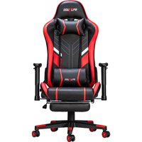 Maerex - Douxlife GC-RC03 Gaming-Stuhl Bürostühle Massage Ergonomisches Design mit Rückenlehne 2023 7-Punkte Massagestuhl Schwarz + Rot von MAEREX