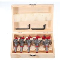 Maerex - Drillpro 5-teiliges Forstnerbohrer-Set 15 20 25 30 35 mm Holzschneckenschneider Sechskantschlüssel Holzbearbeitung Lochsäge für von MAEREX