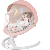 Maerex - Elektrische Wippe Babyschaukel Hochstuhl 5 Geschwindigkeiten Bluetooth-Musik Farbe rosa von MAEREX