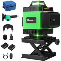 Maerex - Grüner Laser-Nivellierlaser 4x 360° 16 Linien vertikal horizontal selbstnivellierend, wiederaufladbarer Akku 2 x 4000 mAh, Fernbedienung von MAEREX