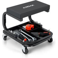 Mobiler Werkstatthocker 35 x 36 x 35 cm, belastbar bis 120 kg, Mechanikerhocker auf Rollen mit Werkzeugablage Mobiler Werkstatthocker 35 x 36 x 35 cm, belastbar bis 120 kg, Mechanikerhocker auf Rollen mit Werkzeugablage von MAEREX