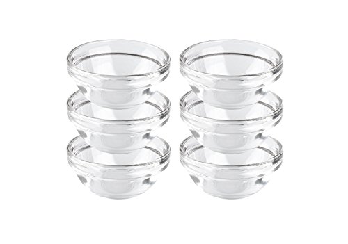 Luminarc, Serie Empilable, Schüssel 7,5 cm, im 6-er Set, stapelbare Obstschalen, Glas in zeitlosem Design von MÄSER