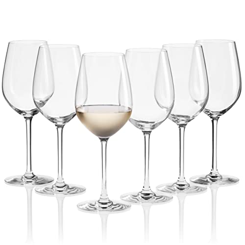MÄSER 933620 Il Premio Weißweingläser 35 cl im 6er Set, Kristallgläser für Weißwein, Rosé, Weinschorle und Spritzer, kleine Weingläser mit stabilem, schlankem Stiel von MÄSER