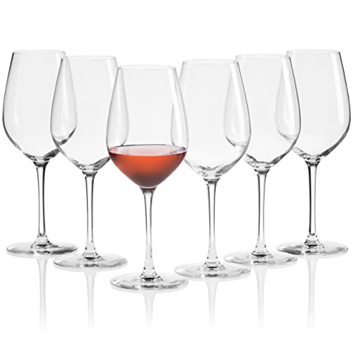 MÄSER 933621 Il Premio Roséweingläser 44 cl im 6er Set, Kristallgläser für Roséweine sowie Rotwein und Weißwein, mittelgroße Weingläser mit stabilem, schlankem Stiel von MÄSER