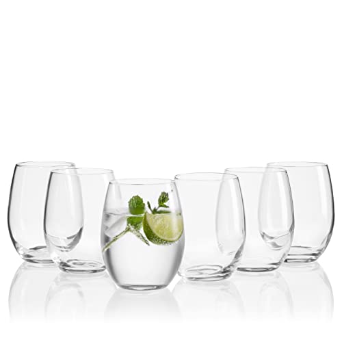 MÄSER 933625 Il Premio 6 Trinkgläser, Wassergläser, Saftgläser, Gläser Set 36 cl aus hochwertigem Kristall, geblasene Kristallgläser für Gin Tonic, Wasser, Säfte und Schorlen von MÄSER