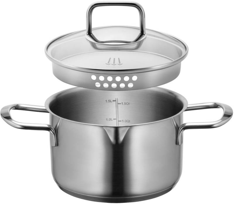 MÄSER Bratentopf Kochtopf Sanvito, Edelstahl, Edelstahl 18/10 (Set, 1-tlg., Topf inkl. Deckel) von MÄSER