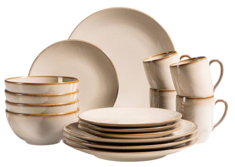 MÄSER Kombiservice OSSIA, Geschirr-Set, Keramik (16-tlg), 4 Personen, Keramik von MÄSER