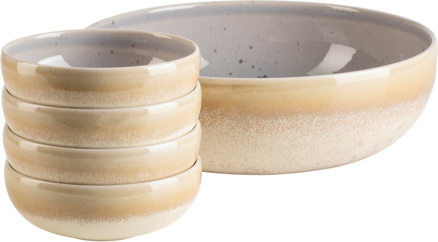 MÄSER Salatschüssel Candy, Schüssel Set, aus Steinzeug, Steinzeug, (5-tlg) von MÄSER