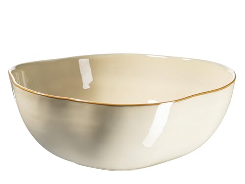 MÄSER Serie Cordelia, Salatschüssel aus hochwertigem Steinzeug, unregelmäßige Geschirr Formen; Steinzeug, Sand MÄSER Serie Cordelia, Salatschüssel aus hochwertigem Steinzeug, unregelmäßige Geschirr Formen; Steinzeug, Sand von MÄSER