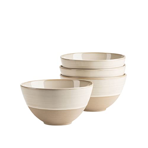 MÄSER Serie Nottingham, 4er Müslischalen Set mit filigranem Linienspiel und edler Glasur, 4 Schalen aus Keramik in modernem Vintage Look, Steinzeug, Beige MÄSER Serie Nottingham, 4er Müslischalen Set mit filigranem Linienspiel und edler Glasur, 4 Schalen aus Keramik in modernem Vintage Look, Steinzeug, Beige von MÄSER