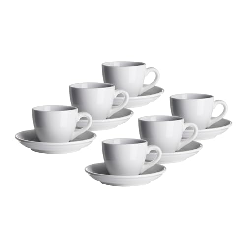 Mäser, Serie Colombia, Espressotasse 8 cl, mit Espresso-Untertasse 12 cm, Porzellan Geschirr-Set für 6 Personen von MÄSER