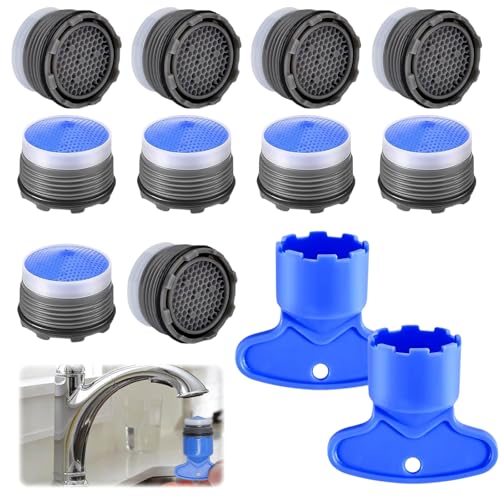 MAEXUS 10 Stück Wasserhahnbelüfter, Einbaubelüfter für Wasserhähne,Wassersprudler, Einfache Installation, Kompatibel mit den meisten Wasserhähnen, mit 2 Schraubenschlüssel (M16,5) von MAEXUS