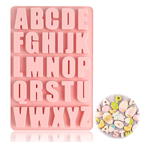 MAEXUS 26 Buchstaben Silikonform Gießform Buchstaben Silikon A-Z Alphabet Gießformen Silikon Kuchendekorationsform schokoladenform silikon dubai wiederverwendbar Zum Backen geeignet von MAEXUS