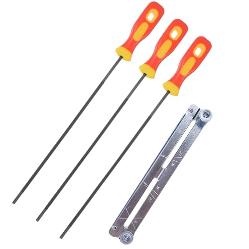 MAEXUS Feile für Kettensäge, 3 Stück Kettensäge Feilenset mit Griff und Aktenhalter Pferd, Rundfeile für Kettensäge, Kettensägenfeile 4/4.8/5.5mm Feilen für Kettensäge MAEXUS Feile für Kettensäge, 3 Stück Kettensäge Feilenset mit Griff und Aktenhalter Pferd, Rundfeile für Kettensäge, Kettensägenfeile 4/4.8/5.5mm Feilen für Kettensäge von MAEXUS