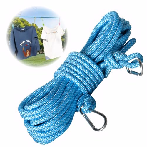 MAEXUS Wäscheleine Extra Stark, 8mm*15m Wäscheleinen, extra Starke Wäscheleine, Nylon Wäscheseil, mit Metallhaken Karabiner, Reißfest und Rostfest Wäscheleine für Draußen Garden Camping. MAEXUS Wäscheleine Extra Stark, 8mm*15m Wäscheleinen, extra Starke Wäscheleine, Nylon Wäscheseil, mit Metallhaken Karabiner, Reißfest und Rostfest Wäscheleine für Draußen Garden Camping. von MAEXUS