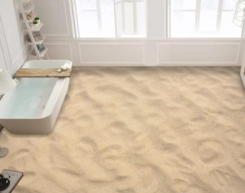 3D-Bodentapete aus weichem Sand, selbstklebend, abnehmbar, für Küche, Bad, wasserdichter Boden, 250 x 175 cm von MAFANG