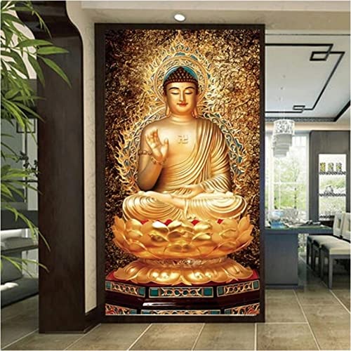 Benutzerdefinierte Tapete 3D Shakyamuni Buddha Statue Goldene dekorative Malerei Veranda Hintergrund, 350 * 245 cm Benutzerdefinierte Tapete 3D Shakyamuni Buddha Statue Goldene dekorative Malerei Veranda Hintergrund, 350 * 245 cm von MAFANG