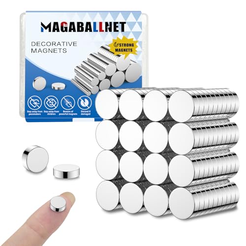 MAGABALLNET 100 Stück Mini Starke Magnete, 8×3mm Kühlschrankmagnete, Kleine Neodym Magnete für Pinnwände, Kühlschränke, Handwerk, Büro, Küche MAGABALLNET 100 Stück Mini Starke Magnete, 8×3mm Kühlschrankmagnete, Kleine Neodym Magnete für Pinnwände, Kühlschränke, Handwerk, Büro, Küche von MAGABALLNET