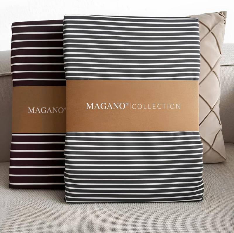 MAGANO Spannbettlaken, Luxus Streifen Bettlaken aus Bambus & Baumwolle Satin, Gummizug: rundum, 400 TC Luxusqualität, Hypoallergen, Thermoregulierend MAGANO Spannbettlaken, Luxus Streifen Bettlaken aus Bambus & Baumwolle Satin, Gummizug: rundum, 400 TC Luxusqualität, Hypoallergen, Thermoregulierend von MAGANO
