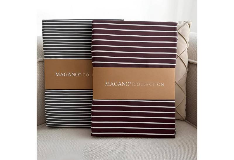 MAGANO Spannbettlaken, Luxus Streifen Bettlaken aus Bambus & Baumwolle Satin, Gummizug: rundum, 400 TC Luxusqualität, Hypoallergen, Thermoregulierend von MAGANO