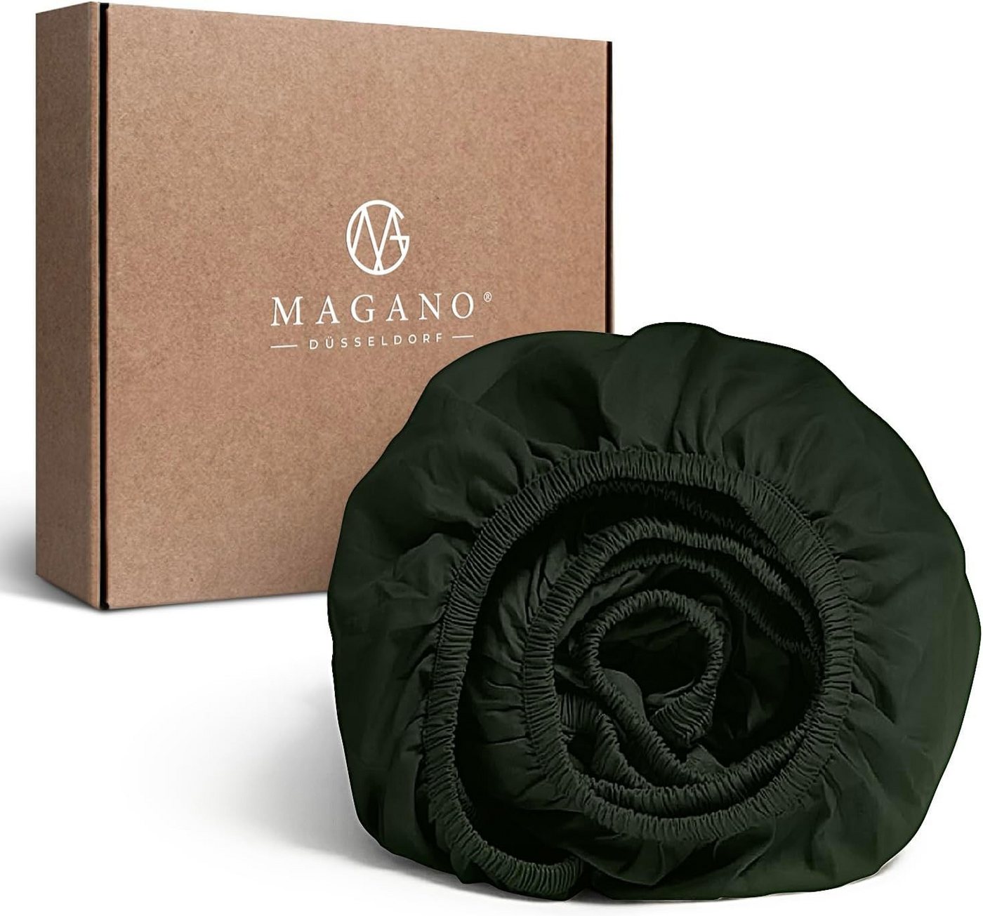 MAGANO Spannbettlaken Bambus & Baumwolle Satin, Luxus Bettlaken, Gummizug: rundum, 400 TC Luxusqualität, Hypoallergen, Thermoregulierend von MAGANO