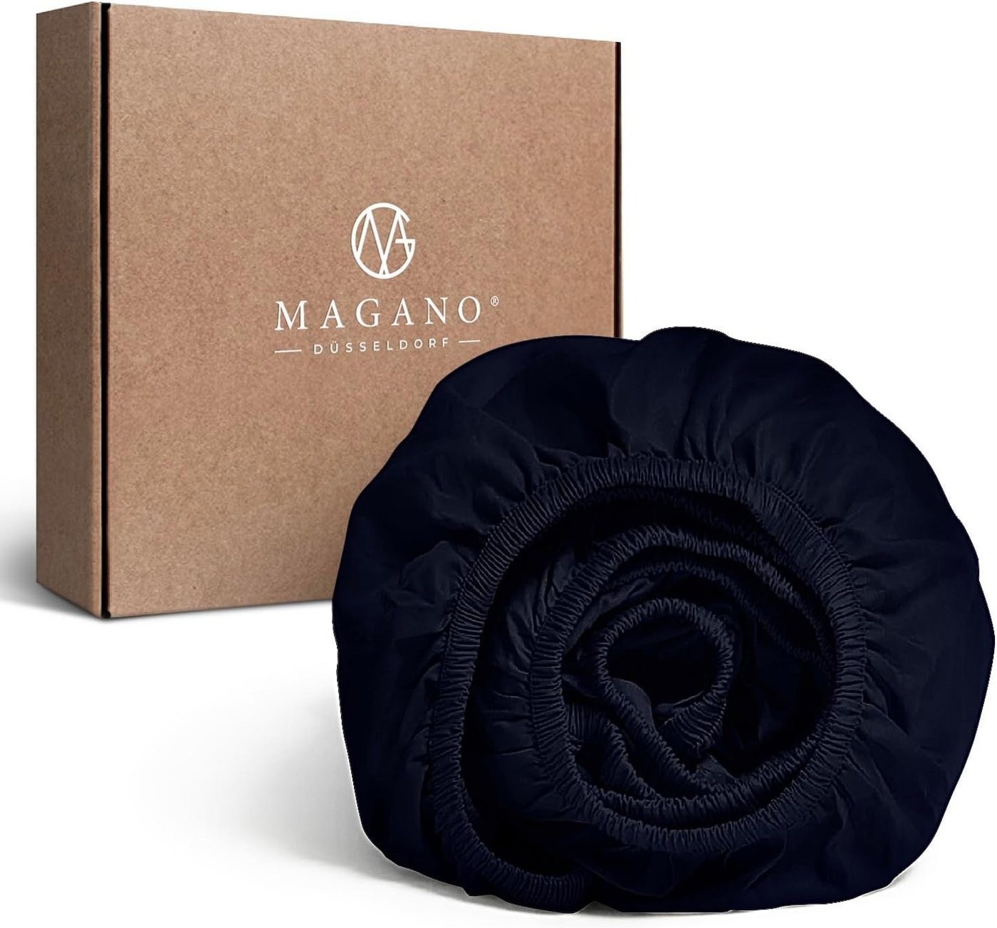 MAGANO Spannbettlaken Bambus & Baumwolle Satin, Luxus Bettlaken, Gummizug: rundum, 400 TC Luxusqualität, Hypoallergen, Thermoregulierend von MAGANO