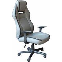 Magazzini Cosma - Büro Sessel und ergonomisches Spiel in hellgrauem Leder Misano von MAGAZZINI COSMA