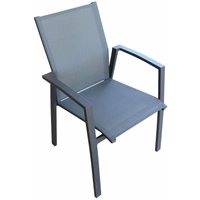 Magazzini Cosma - Gartenstuhl 'Maili' Struktur aus lackiertem Aluminium mit Texilene für den Außeneinsatz -Anthrazitfarbener Struktur und Texilene / von MAGAZZINI COSMA