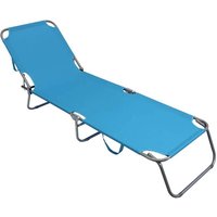 Magazzini Cosma - Klappbare Sonnenliege blau für Strand aus Metall Mod. Rimini von MAGAZZINI COSMA