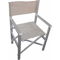Klappbarer Regiestuhl Sessel Stuhl aus Aluminium Mod. Siena grau-beige Klappbarer Regiestuhl Sessel Stuhl aus Aluminium Mod. Siena grau-beige von MAGAZZINI COSMA