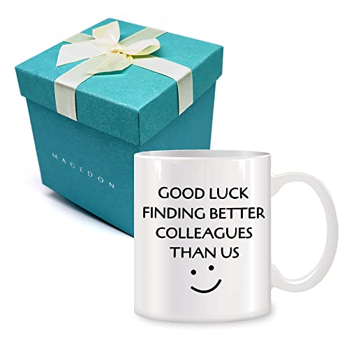 MAGEDON Kaffeetasse mit Aufschrift 'Good Luck Findet Better Colleagues Than Us', 325 ml, Porzellan, Tasse, 312 ml MAGEDON Kaffeetasse mit Aufschrift 'Good Luck Findet Better Colleagues Than Us', 325 ml, Porzellan, Tasse, 312 ml von MAGEDON