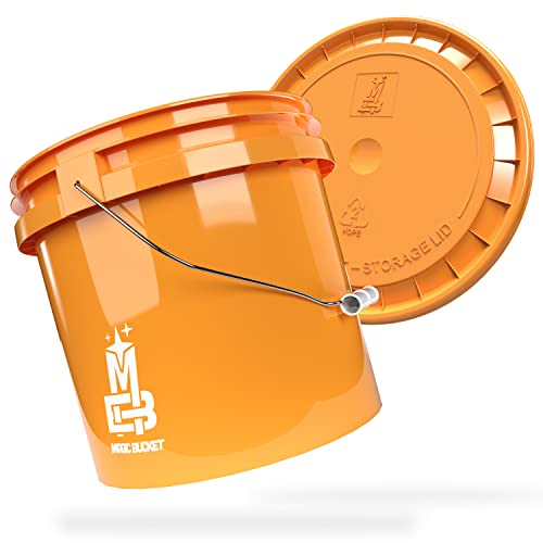 MAGIC BUCKET | Wascheimer Set für Auto Handwäsche Orange mit passendem Eimer Deckel | 3,5 US GALLONEN ca. 13 Liter | kompatibel mit Grit Guard, Detail Guardz Dirt Lock, Chemical Guys Dirt Trap MAGIC BUCKET | Wascheimer Set für Auto Handwäsche Orange mit passendem Eimer Deckel | 3,5 US GALLONEN ca. 13 Liter | kompatibel mit Grit Guard, Detail Guardz Dirt Lock, Chemical Guys Dirt Trap von MAGIC BUCKET