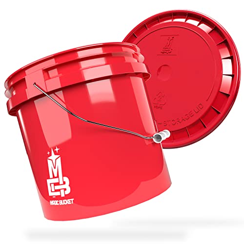 MAGIC BUCKET | Wascheimer Set für Auto Handwäsche Rot mit passendem Eimer Deckel | 3,5 US GALLONEN ca. 13 Liter | kompatibel mit Grit Guard, Detail Guardz Dirt Lock, Chemical Guys Dirt Trap MAGIC BUCKET | Wascheimer Set für Auto Handwäsche Rot mit passendem Eimer Deckel | 3,5 US GALLONEN ca. 13 Liter | kompatibel mit Grit Guard, Detail Guardz Dirt Lock, Chemical Guys Dirt Trap von MAGIC BUCKET