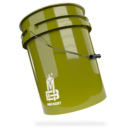 MAGIC BUCKET | Wascheimer für Auto Handwäsche Khaki | 5 US GALLONEN ca. 20 Liter | kompatibel mit Grit Guard, Detail Guardz Dirt Lock, Chemical Guys Dirt Trap, Gamma Lids Deckel von MAGIC BUCKET