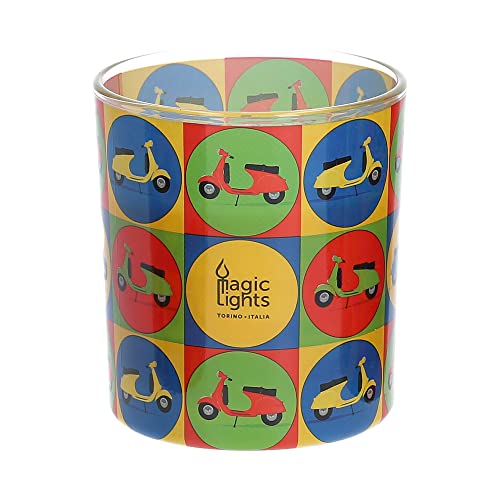 MAGIC LIGHTS Kerze im Glas Pop Art Ø 7,5 cm hoch 8,4 cm Motorrad von MAGIC LIGHTS