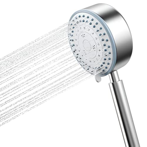Duschkopf Hochdruck wassersparend Handbrause Edelstahl 304, Duschkopf Handbrause mit 5 Strahlarten und mit Antikalk-Funktion C7105 von MAGIC SELECT