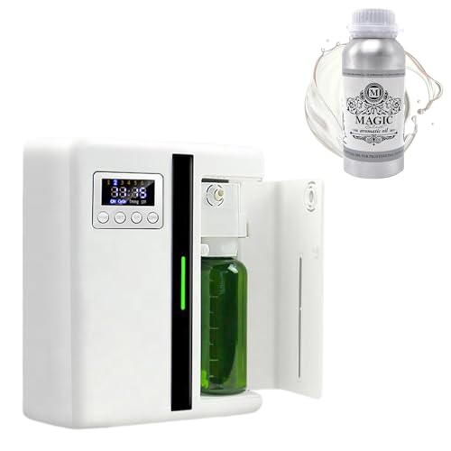 Elektrischer Öldiffusor + Ätherisches Öl Reine Zitrone 100 ml. Professioneller Duftdiffusor. Aromatherapie Olfaktorischer Marketing-Lufterfrischer für Zuhause und Geschäft. Für Flächen von 50–300 m² von MAGIC SELECT