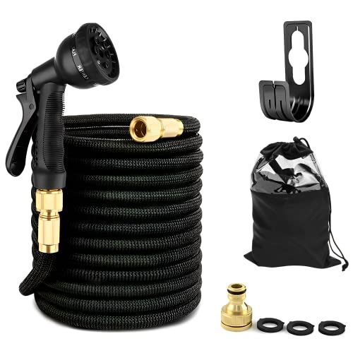 Gartenschlauch, ausziehbar, 22,5 m, mit 8 Modi, flexibler Wasserspritzpistole, hohe Widerstandsfähigkeit, für Auto, Hof und Haustier, inkl. Aufbewahrungstasche von MAGIC SELECT