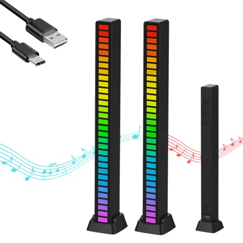 MAGIC SELECT 2x Musik-Rhythmus-Lichtleiste, Rhythmuslichter mit 32 RGB-LED, Musikempfindliche LED Lichtleiste, Musik-Stimmungslampe, für Spielzimmer, Kinderzimmer, Büro, Schlafzimmer von MAGIC SELECT