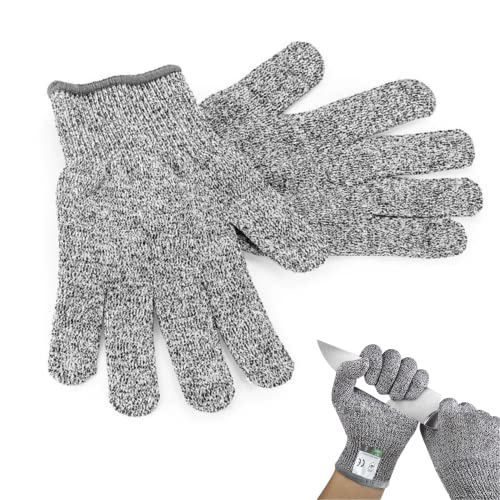 Schnittsichere Handschuhe. Leistungsfähiger Level 5 Schutz. lebensmittelecht. Handschuhe für Gartenbau/Baustelle/Küche Einsatzhandschuhe. (M - 22 cm) von MAGIC SELECT
