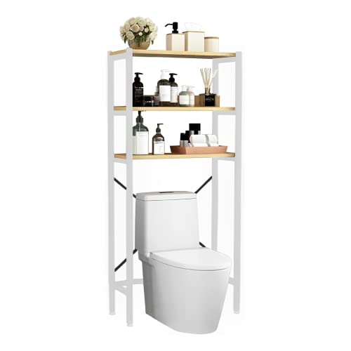 MAGIC SELECT Toilettenregal. Platzsparendes Lagerregal mit 3 Ebenen. Badezimmer-Organizer Regal über der Toilette oder Waschmaschine. Holz E1 und Stahl. von MAGIC SELECT