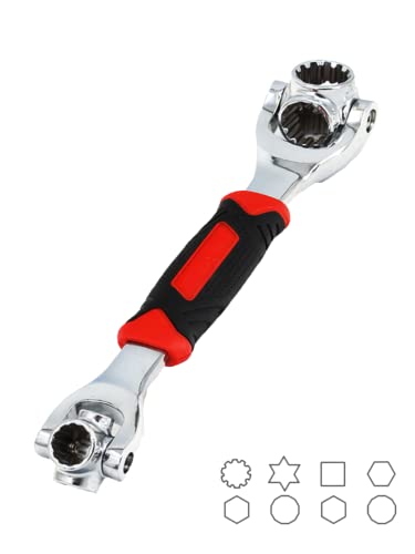 MAGIC SELECT Universal Steckschlüssel 48 in 1. Ratsche mit 360º Drehbarem Kopf, Köpfe von 8 bis 19 mm. Multifunktions Reparaturwerkzeug für Zuhause, Auto. CRV Stahl. von MAGIC SELECT