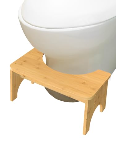 Toilettenhocker aus Holz, Ergonomische Badezimmerstufe. Physiologischer Fußstützenhocker, Multifunktional. Fördert die Natürliche Ablagerungshaltung und Entlastet den Darm bei Kindern und Erwachsenen. von MAGIC SELECT