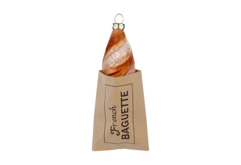MAGIC by Inge Christbaumschmuck, Christbaumschmuck Glas 14,2cm französisches Baguette Figur Hellbraun von MAGIC by Inge
